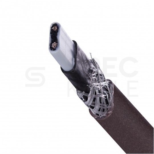 Kabel grzejny samoregulujący PHC 2x1mm2 brązowy 30W/m ekranowany do ochrony przed zamarzaniem Grand Meyer