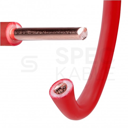 Kabel instalacyjny DY / H07V-U 0,75mm2 jednożyłowy czerwony 450/750V drut Elektrokabel