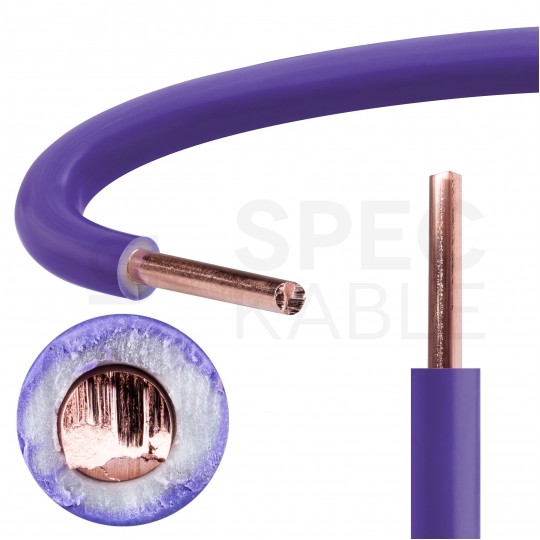 Kabel instalacyjny DY / H07V-U 0,75mm2 jednożyłowy fioletowy 450/750V drut Elektrokabel