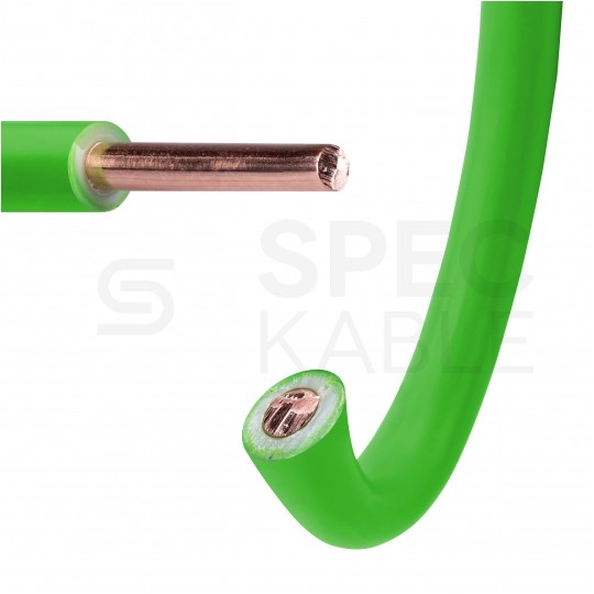 Kabel instalacyjny DY / H07V-U 0,75mm2 jednożyłowy zielony 450/750V drut Elektrokabel