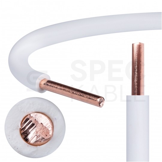 Kabel instalacyjny DY / H07V-U 1,5mm2 jednożyłowy biały 450/750V drut Elektrokabel