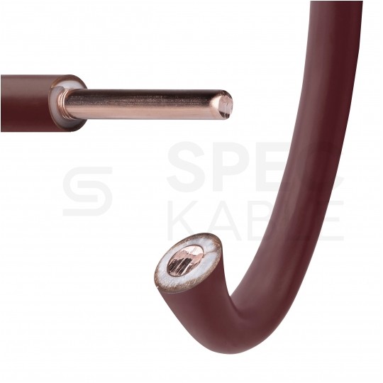 Kabel instalacyjny DY / H07V-U 1,5mm2 jednożyłowy brązowy 450/750V drut Elektrokabel