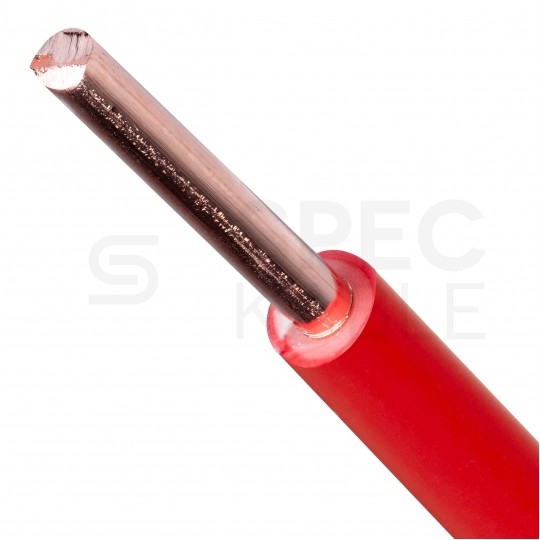 Kabel instalacyjny DY / H07V-U 1,5mm2 jednożyłowy czerwony 450/750V drut Elektrokabel