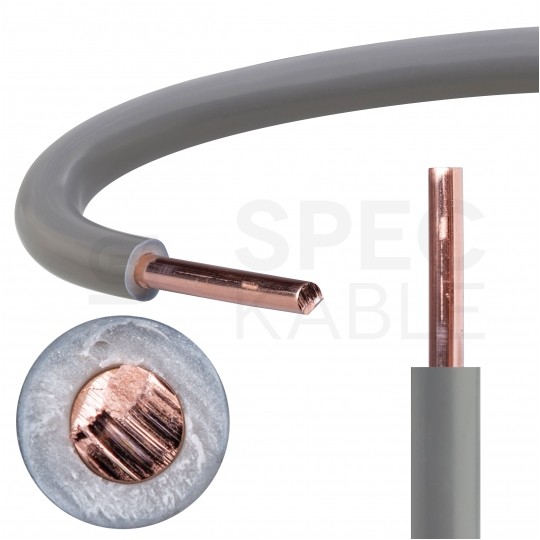 Kabel instalacyjny DY / H07V-U 1,5mm2 jednożyłowy szary 450/750V drut Elektrokabel