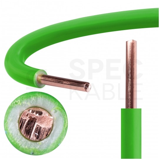 Kabel instalacyjny DY / H07V-U 1mm2 jednożyłowy zielony 450/750V drut Elektrokabel