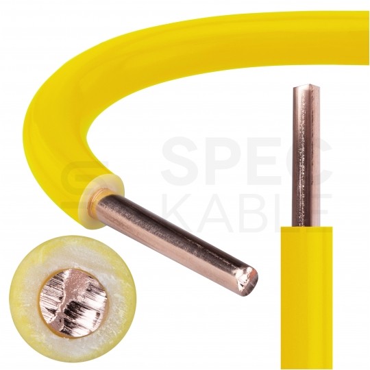 Kabel instalacyjny DY / H07V-U 1mm2 jednożyłowy żółty 450/750V drut Elektrokabel