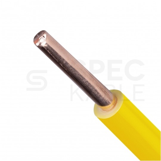 Kabel instalacyjny DY / H07V-U 1mm2 jednożyłowy żółty 450/750V drut Elektrokabel