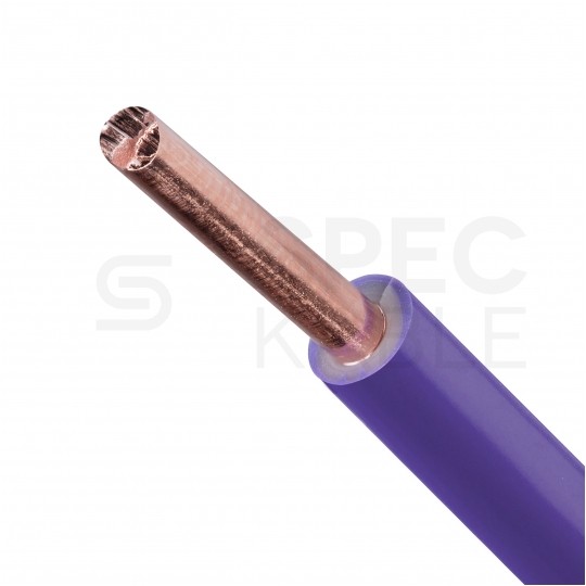 Kabel instalacyjny DY / H07V-U 2,5mm2 jednożyłowy fioletowy 450/750V drut Elektrokabel