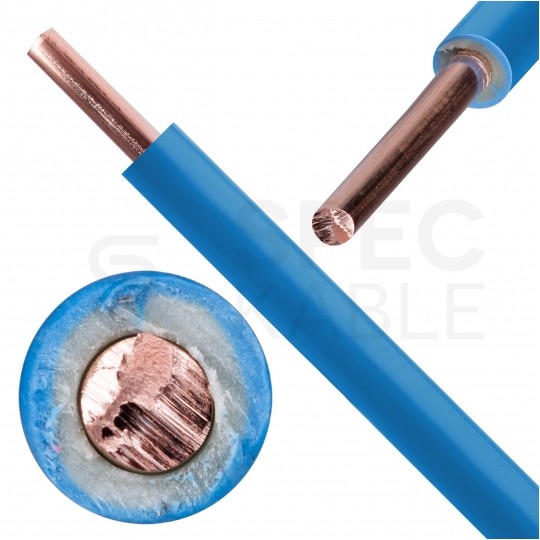 Kabel instalacyjny DY / H07V-U 2,5mm2 jednożyłowy niebieski 450/750V drut Elektrokabel