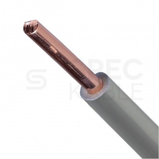 Kabel instalacyjny DY / H07V-U 2,5mm2 jednożyłowy szary 450/750V drut Elektrokabel