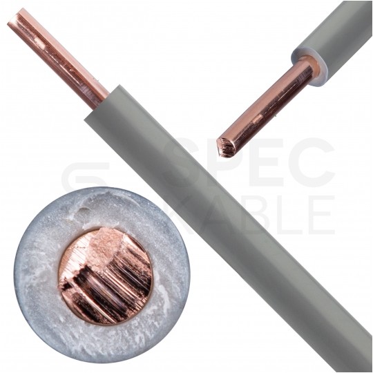 Kabel instalacyjny DY / H07V-U 2,5mm2 jednożyłowy szary 450/750V drut Elektrokabel