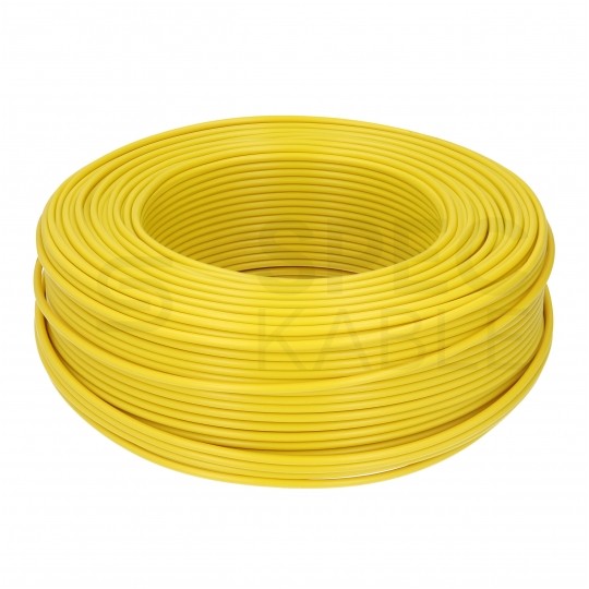 Kabel instalacyjny DY / H07V-U 2,5mm2 jednożyłowy żółty 450/750V drut Elektrokabel