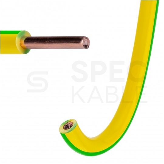 Kabel instalacyjny H07Z1-U 2,5mm2 jednożyłowy żółto-zielony 450/750V bezhalogenowy B2ca drut Basoglu