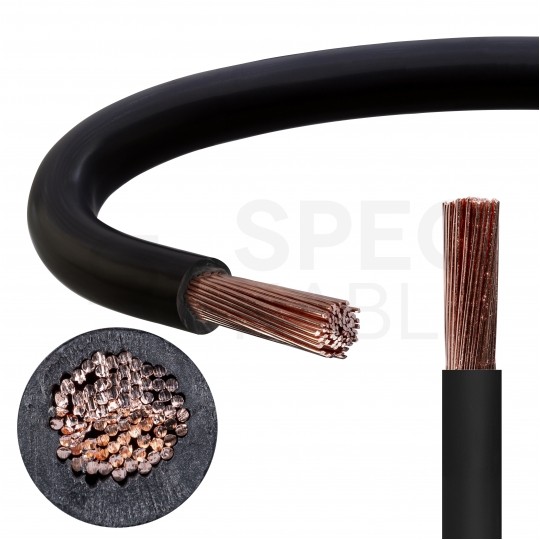 Kabel instalacyjny LgY / H05V-K 0,35mm2 jednożyłowy czarny 300/500V giętki linka Texsim