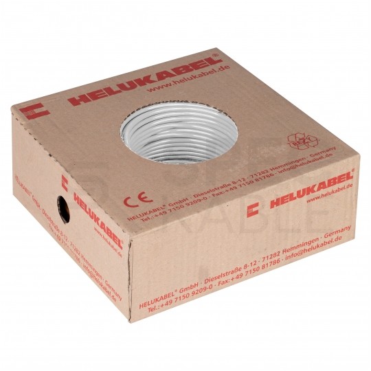 Kabel instalacyjny LgY / H05V-K 0,5mm2 jednożyłowy biały 300/500V giętki linka Helukabel