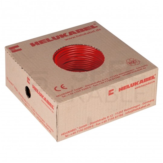 Kabel instalacyjny LgY / H05V-K 0,5mm2 jednożyłowy czerwony 300/500V giętki linka Helukabell