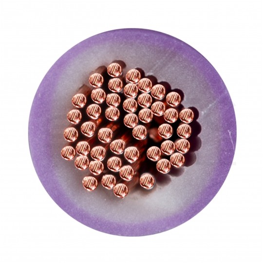 Kabel instalacyjny LgY / H05V-K 0,75mm2 jednożyłowy fioletowy 300/500V giętki linka Elektrokabel