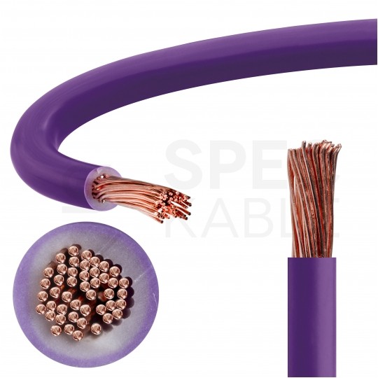 Kabel instalacyjny LgY / H05V-K 0,75mm2 jednożyłowy fioletowy 300/500V giętki linka Elektrokabel