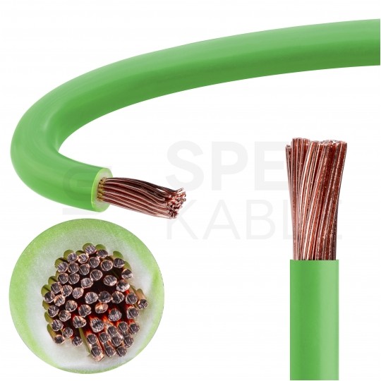 Kabel instalacyjny LgY / H05V-K 0,75mm2 jednożyłowy zielony 300/500V giętki linka Helukabel