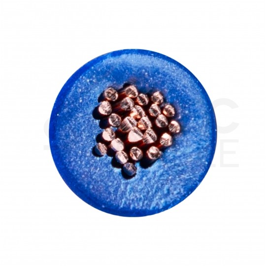 Kabel instalacyjny LgY / H05V-K 1mm2 jednożyłowy ciemnoniebieski 300/500V giętki linka Helukabel