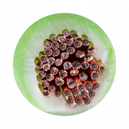 Kabel instalacyjny LgY / H05V-K 1mm2 jednożyłowy zielony 300/500V giętki linka Helukabel