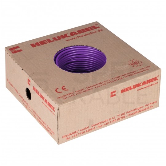 Kabel instalacyjny LgY / H07V-K 1,5mm2 jednożyłowy fioletowy 450/750V giętki linka Helukabel