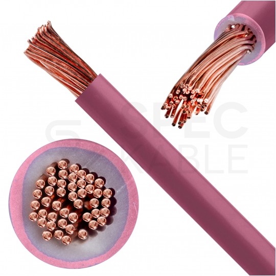 Kabel instalacyjny LgY / H07V-K 1,5mm2 jednożyłowy różowy 450/750V giętki linka Elektrokabel