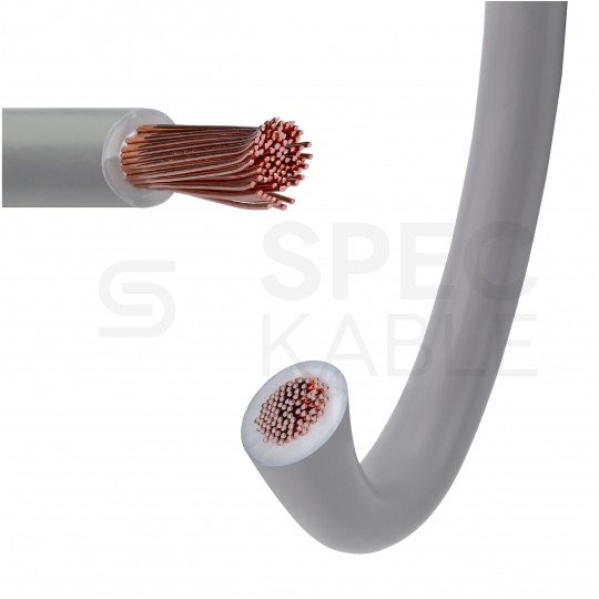 Kabel instalacyjny LgY / H07V-K 10mm2 jednożyłowy szary 450/750V giętki linka Elektrokabel