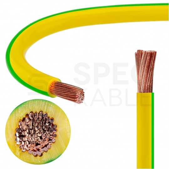 Kabel instalacyjny LgY / H07V-K 16mm2 jednożyłowy żółto-zielony 450/750V giętki linka Mercor