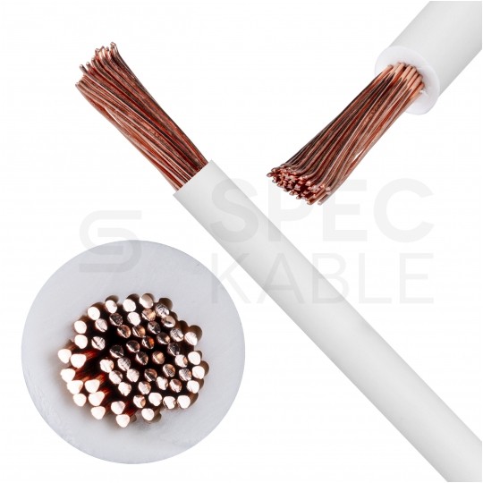 Kabel instalacyjny LgY / H07V-K 2,5mm2 jednożyłowy biały 450/750V giętki linka Helukabel