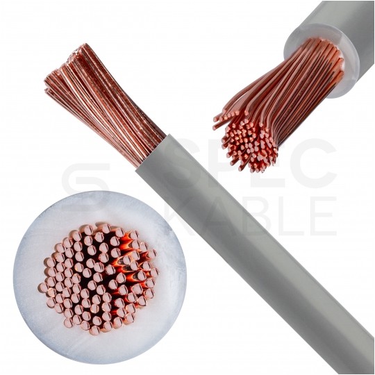 Kabel instalacyjny LgY / H07V-K 2,5mm2 jednożyłowy szary 450/750V giętki linka Elektrokabel