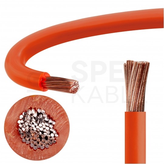 Kabel instalacyjny LgY / H07V-K 6mm2 jednożyłowy pomarańczowy 450/750V giętki linka Elektrokabel