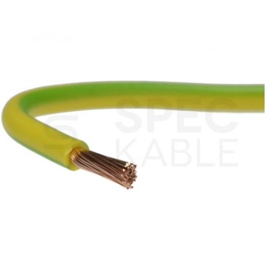 Kabel instalacyjny LgY / H07V-K 6mm2 jednożyłowy żółto-zielony 450/750V giętki linka Elektrokabel