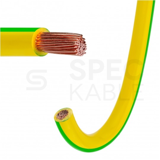 Kabel instalacyjny LgY / H07V-K 6mm2 jednożyłowy żółto-zielony 450/750V giętki linka Elektrokabel