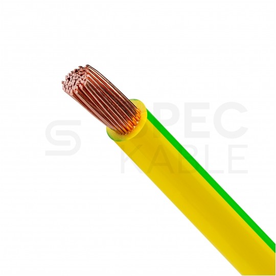 Kabel instalacyjny LgY / H07V-K 6mm2 jednożyłowy żółto-zielony 450/750V giętki linka Elektrokabel