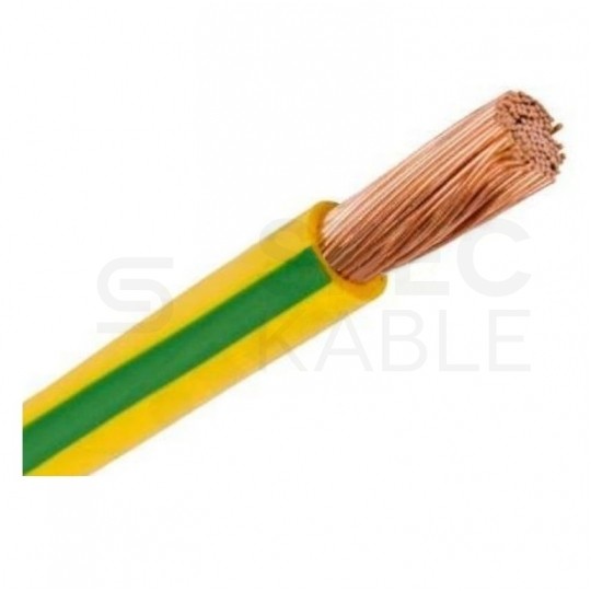 Kabel instalacyjny LgY-UV 6mm2 jednożyłowy żółto-zielony 450/750V zewnętrzny do uziemienia giętki linka Helukabel