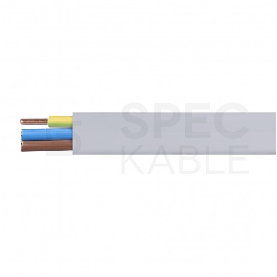 Kabel instalacyjny płaski EL-Instal HP HDHp 3x2,5mm2 szary 450/750V bezhalogenowy YDYp Dca drut Eltrim