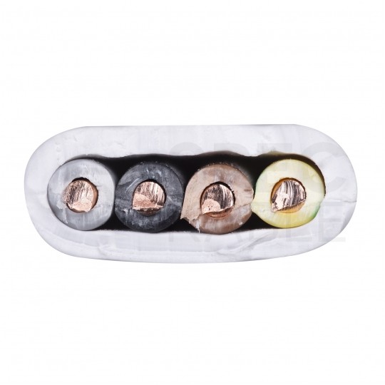 Kabel instalacyjny płaski EL-Instal HP HDHp 4x1,5mm2 szary 450/750V bezhalogenowy YDYp Dca drut Eltrim