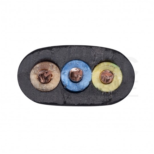 Kabel instalacyjny płaski EL-Instal NP YDYp 3x1,5mm2 czarny 450/750V uniepalniony Dca drut Eltrim