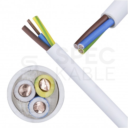 Kabel instalacyjny YDY 3x2,5mm2 biały 450/750V drut Elektrokabel