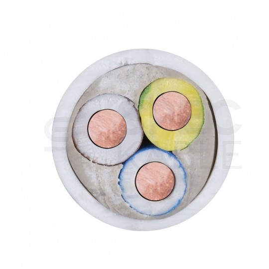 Kabel instalacyjny YDY 3x2,5mm2 biały 450/750V drut Elektrokabel