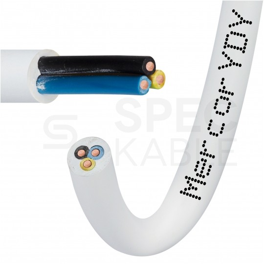 Kabel instalacyjny YDY 3x2,5mm2 biały 450/750V drut Mercor
