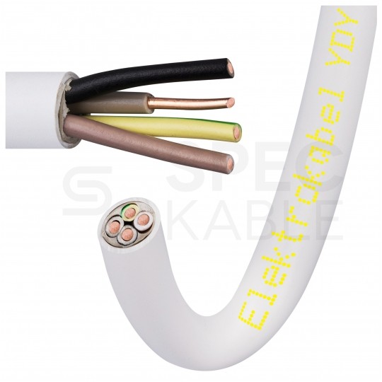 Kabel instalacyjny YDY 4x1,5mm2 biały 450/750V drut Elektrokabel