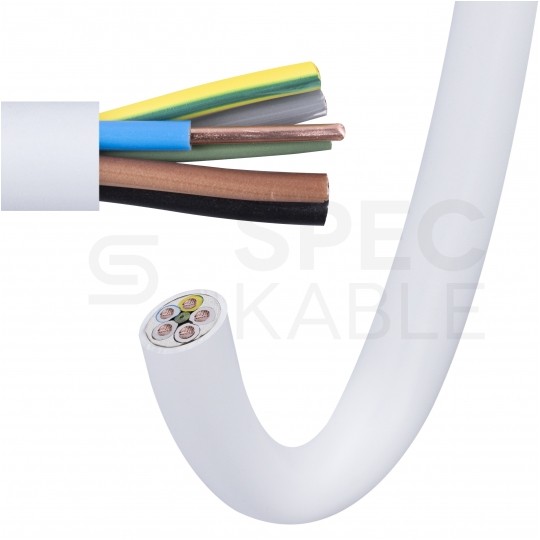 Kabel instalacyjny YDY 5x2,5mm2 biały 450/750V drut NKT
