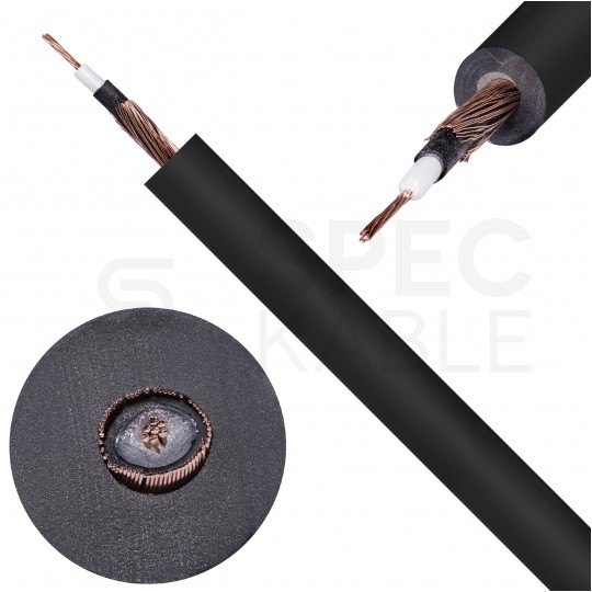 Kabel instrumentalny AC106SW 1x0,22mm2 Cu niezbalansowany czarny Klotz