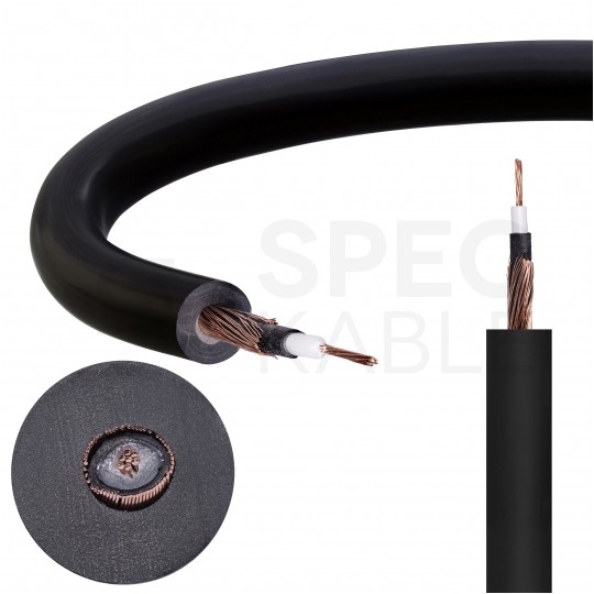 Kabel instrumentalny AC106SW 1x0,22mm2 Cu niezbalansowany czarny Klotz