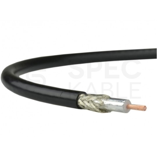 Kabel koncentryczny 50ohm H155 1,4/3,9/5,4 Cu (oplot ocynk Cu 80%) czarny antenowy zewnętrzny suchy Belden