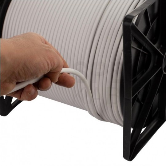 Kabel koncentryczny 75ohm RG6 tc’690CU Tri-Shield 1,13/4,8/7,2mm Cu (oplot Al 80%) antenowy wewnętrzny biały TC'EQ