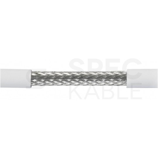 Kabel koncentryczny 75ohm Triset-113 Tri-Shield 1,13/4,8/6,8mm Cu (oplot Al 81%) antenowy wewnętrzny biały Triset