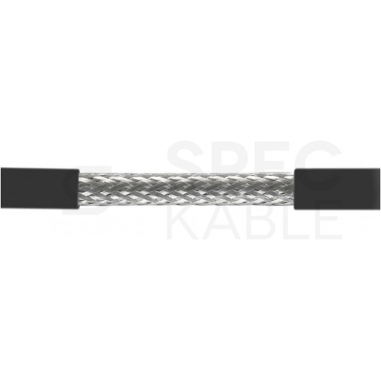 Kabel koncentryczny 75ohm Triset-113 Tri-Shield 1,13/4,8/6,8mm Cu (oplot Al 81%) antenowy zewnętrzny żelowany czarny Triset